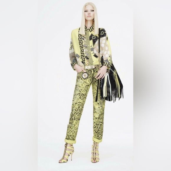 VERSACE FRINGED BLACK LEATHER HANDBAG NWT - Picture 2 of 10